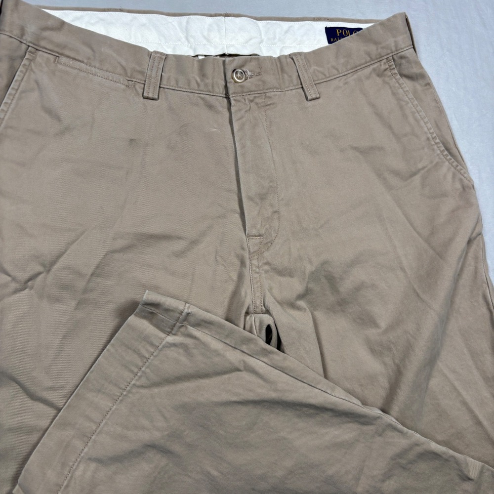 Polo Ralph Lauren Chino Pants Mens 34/30 Tan Khaki Classic Fit Cotton Trousers